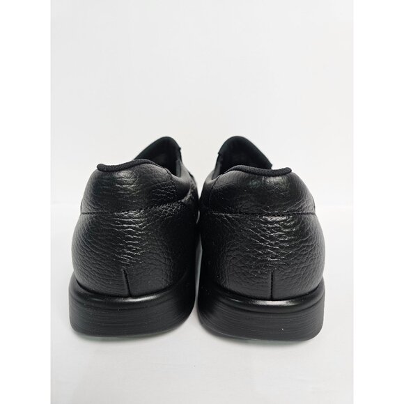 SAS Mens Side Gore Black Leather Shoes 7.5 WW Slip-On Comfort Loafers - Picture 7 of 7